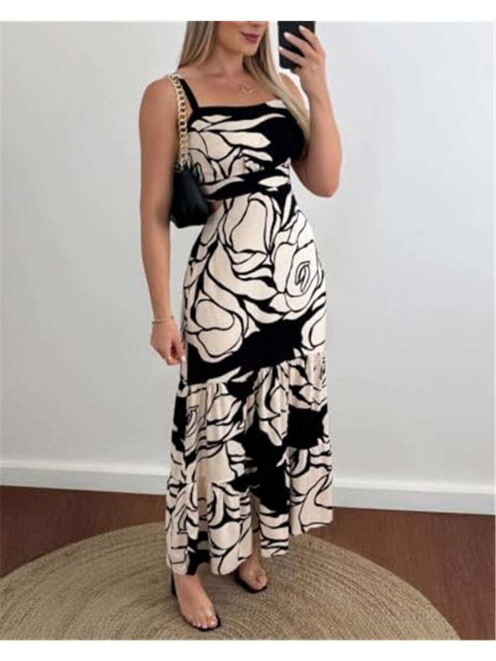 Women's Summer Dress Sleeveless Casual Boho Maxi Dress - Picture 3 of 7